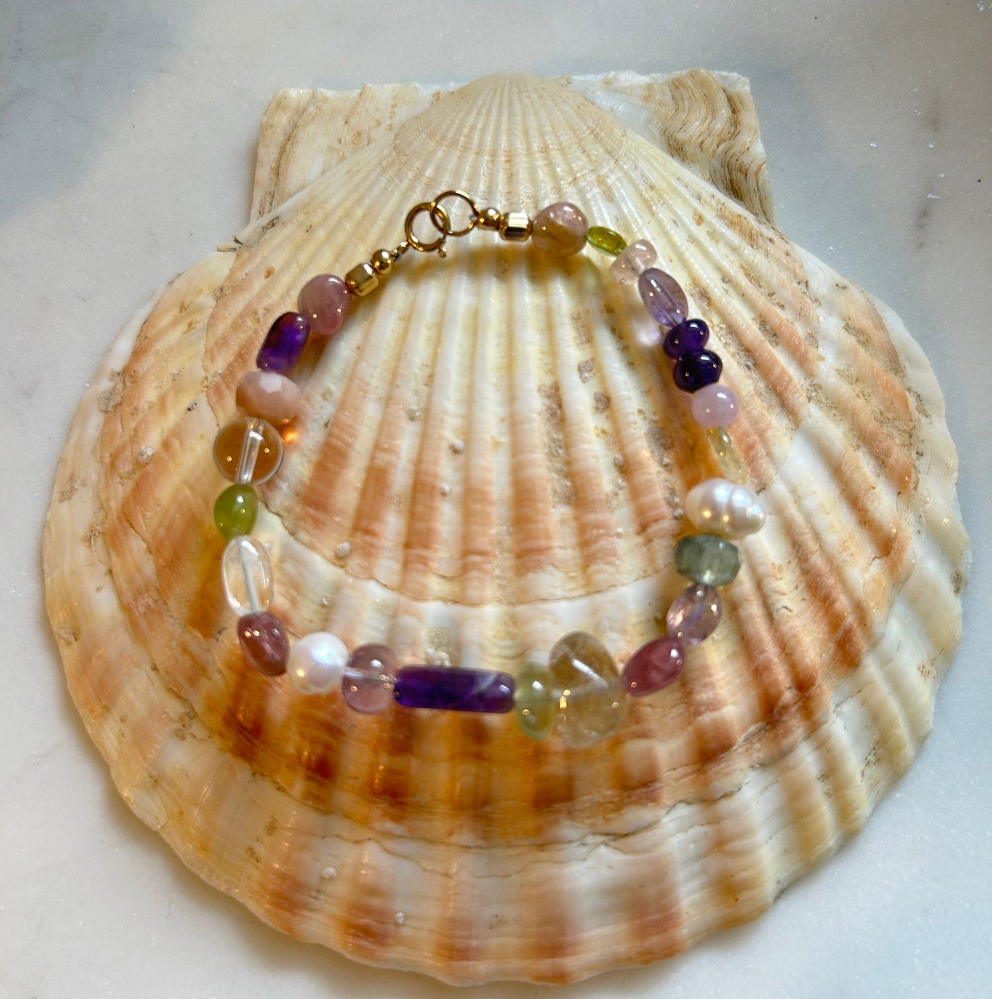 Multi-gemstone bracelet