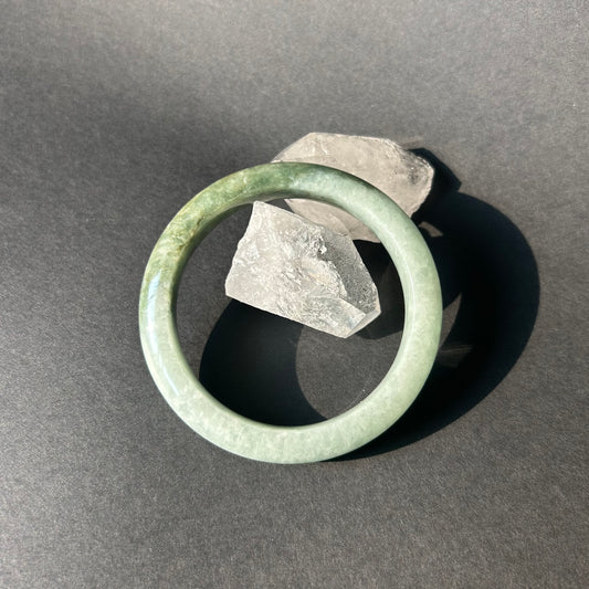 Bicolor Jade Bangle – Forest Green & Light Green