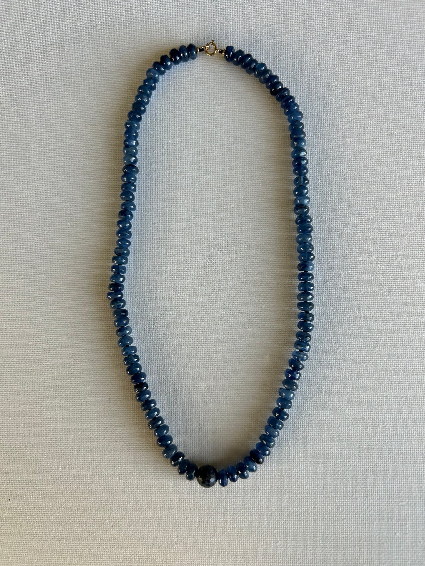 Kyanite, Blue Sapphire necklace
