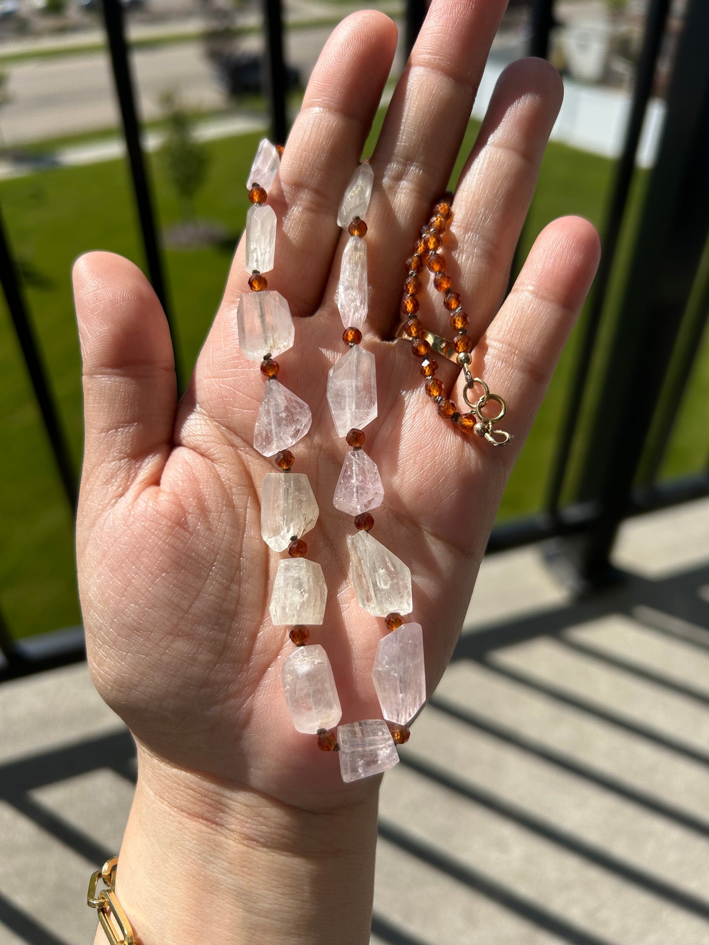 Kunzite gem, Hessonite garnet