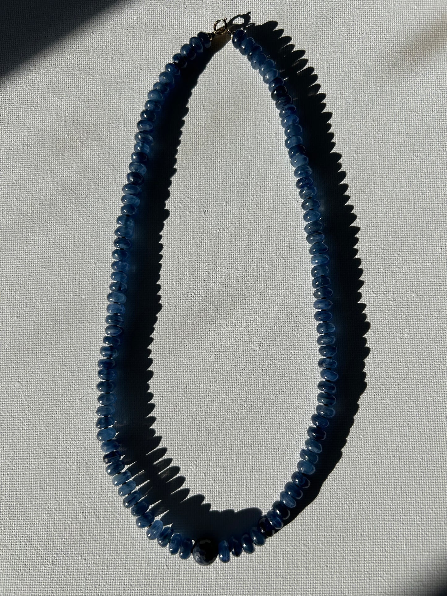 Kyanite, Blue Sapphire necklace