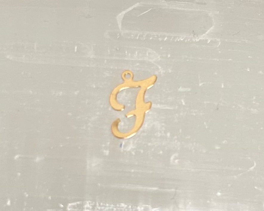 Cursive Letter 14k gold filled