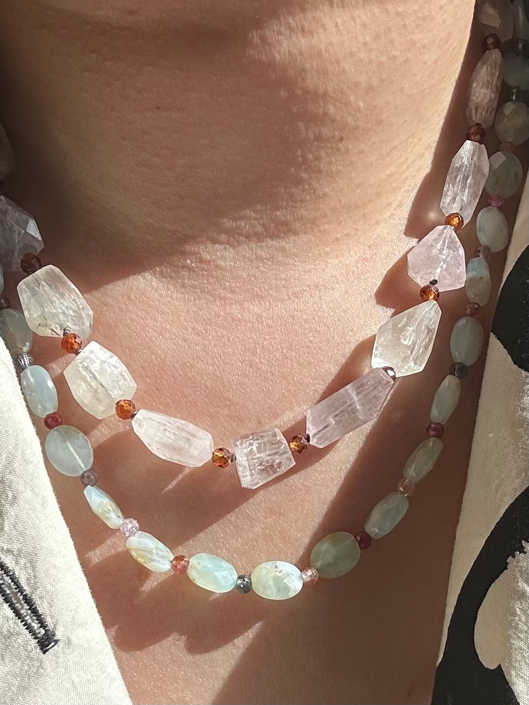 Kunzite gem, Hessonite garnet