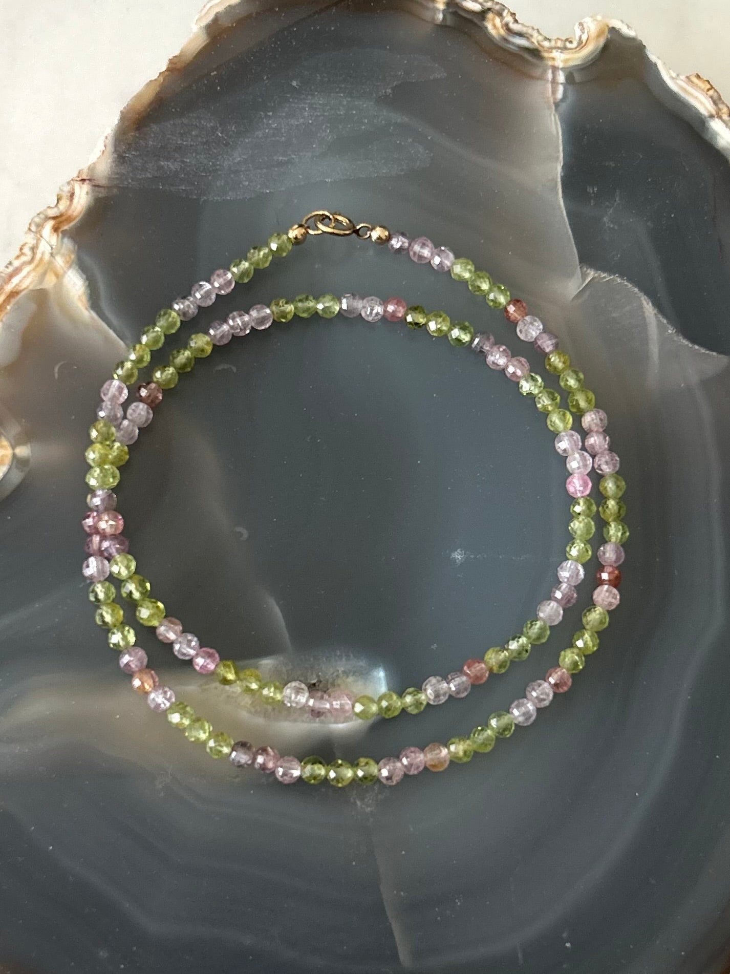 Peridot & Spinel necklace