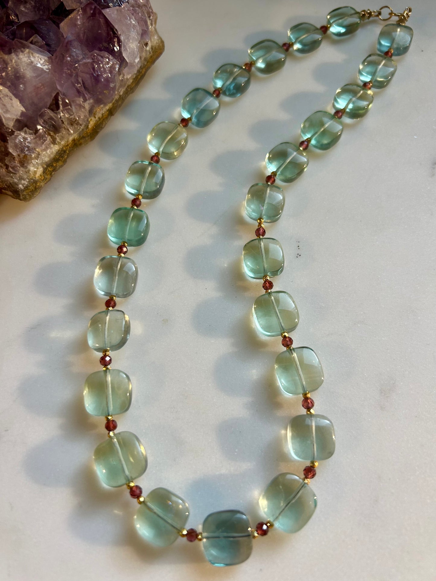 Fluorite, Hessonite Garnet