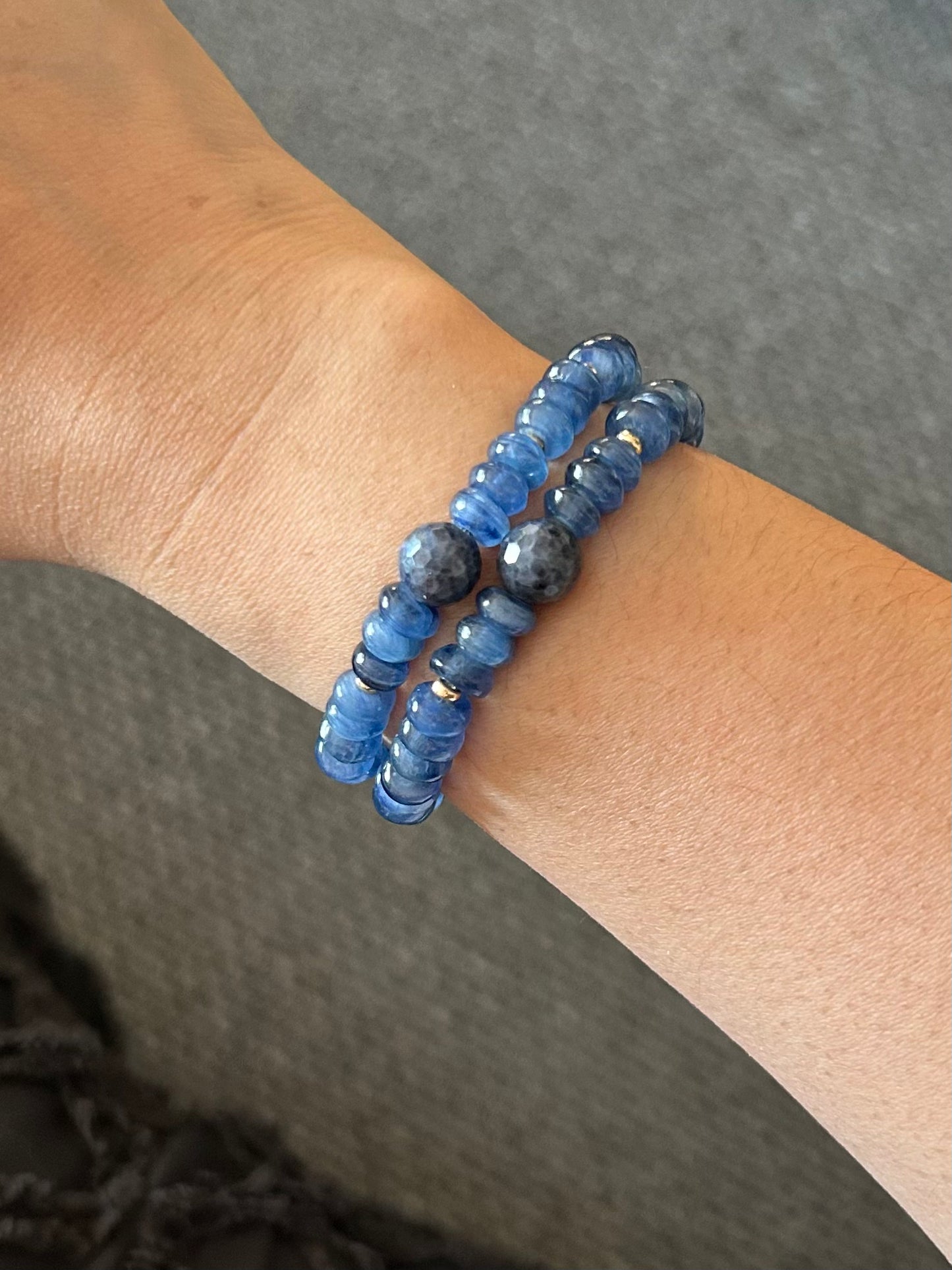 Kyanite, Blue Sapphire bracelet