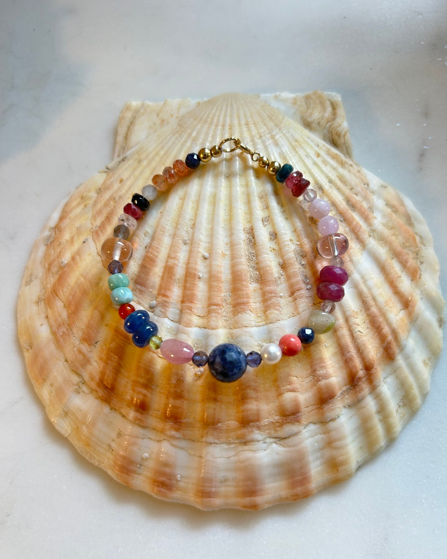 Multi-gemstone bracelet