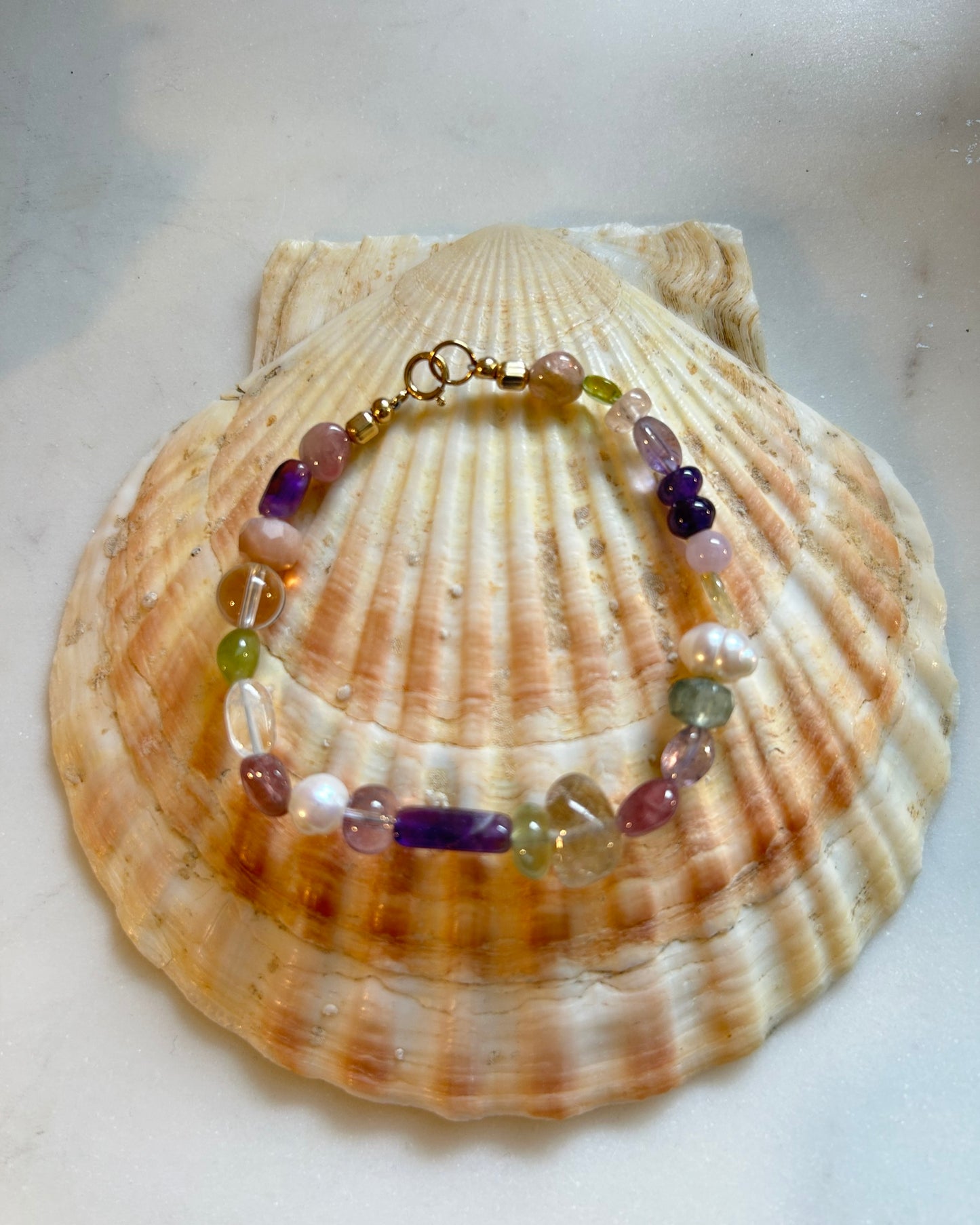 Multi-gemstone bracelet