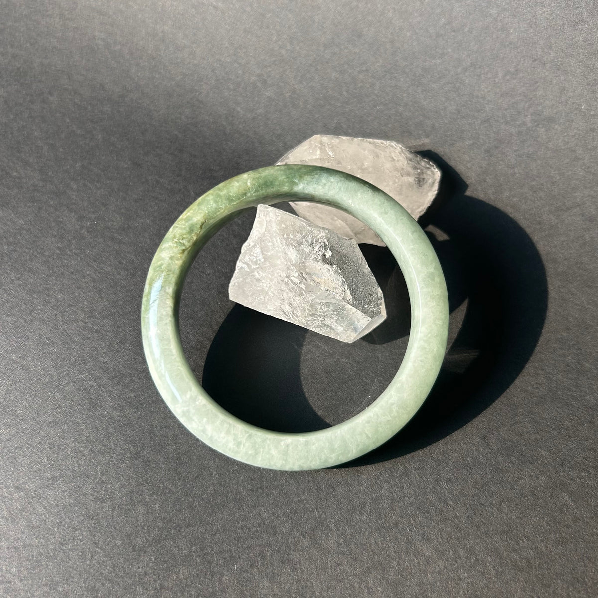 Bicolor Jade Bangle – Forest Green & Light Green