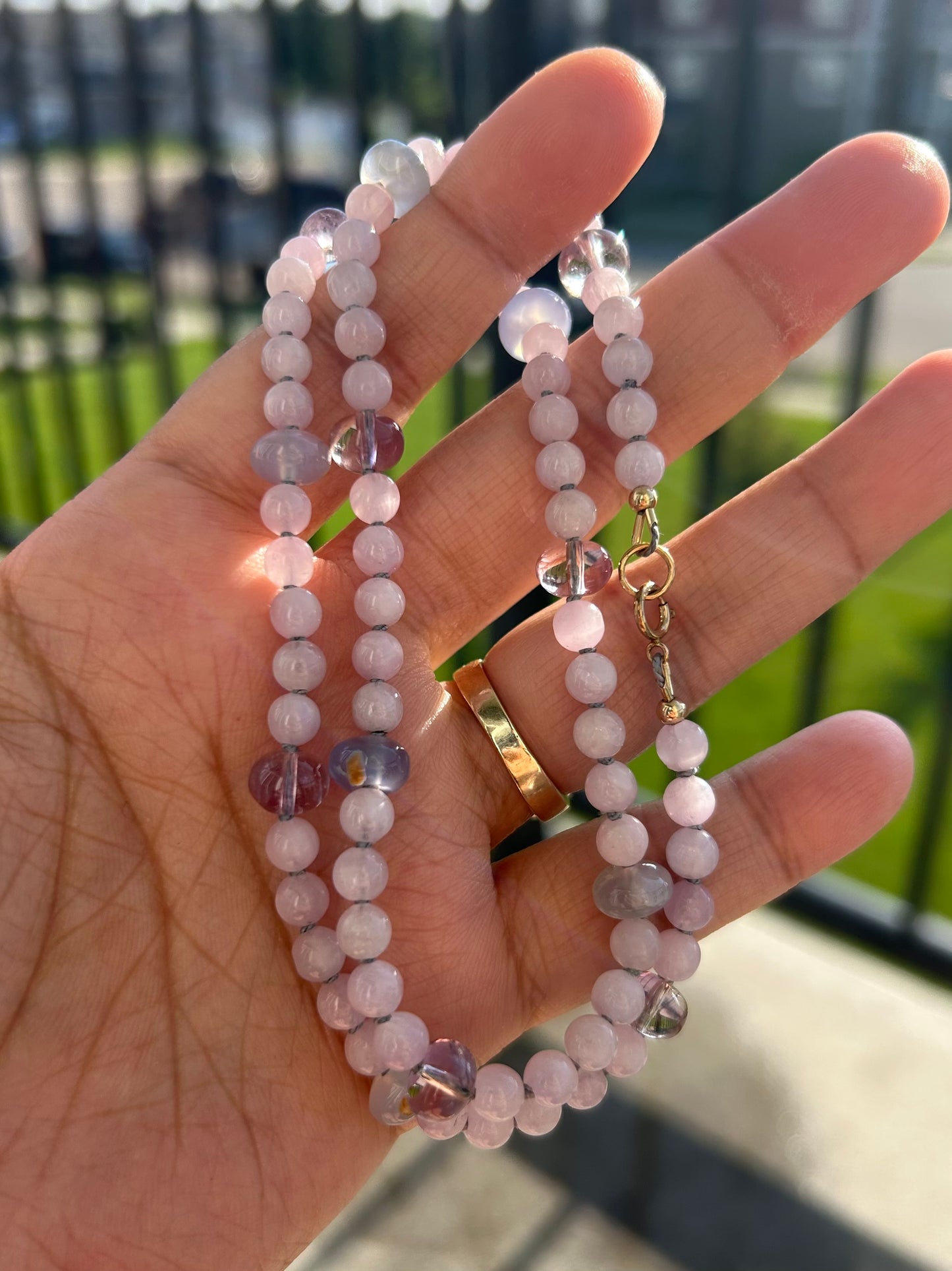 Kunzite, Lavender Amethyst, Blue Chalcedony