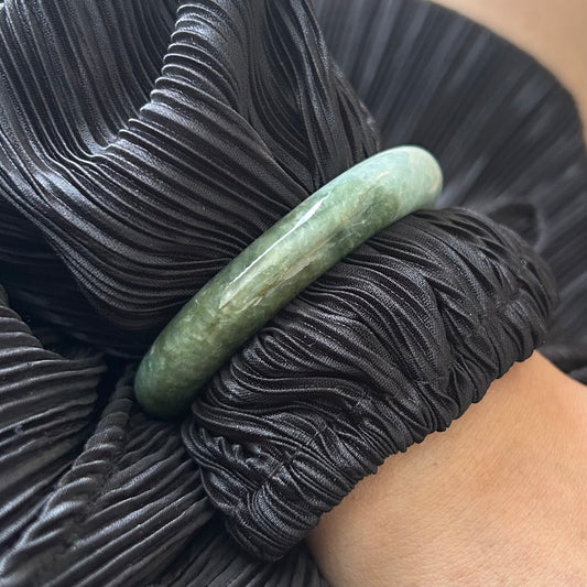 Bicolor Jade Bangle – Forest Green & Light Green