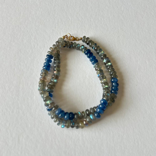 Labradorite, Kyanite necklace