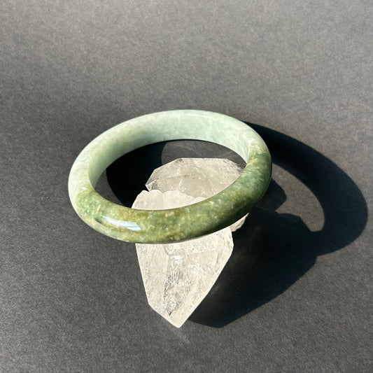 Bicolor Jade Bangle – Forest Green & Light Green