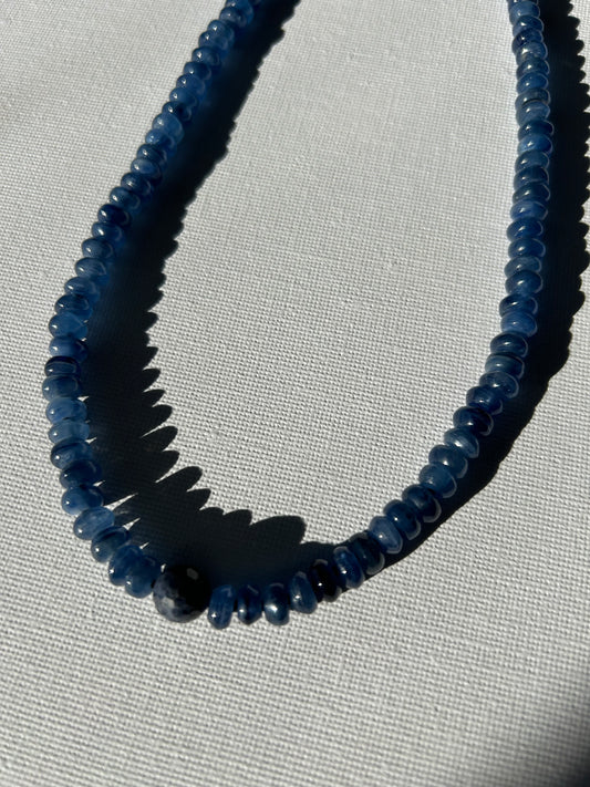 Kyanite, Blue Sapphire necklace