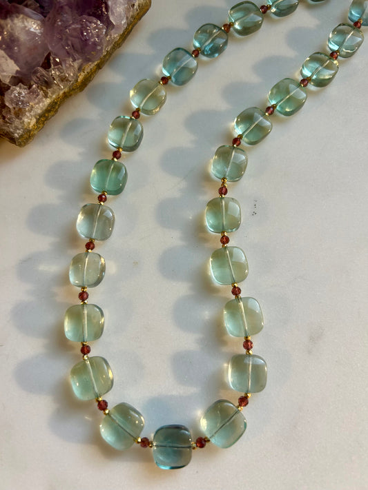 Fluorite, Hessonite Garnet