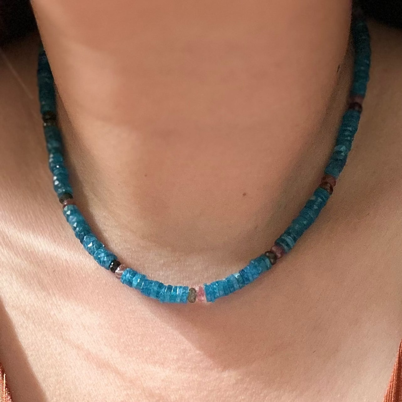 Apatite, Tourmaline necklace