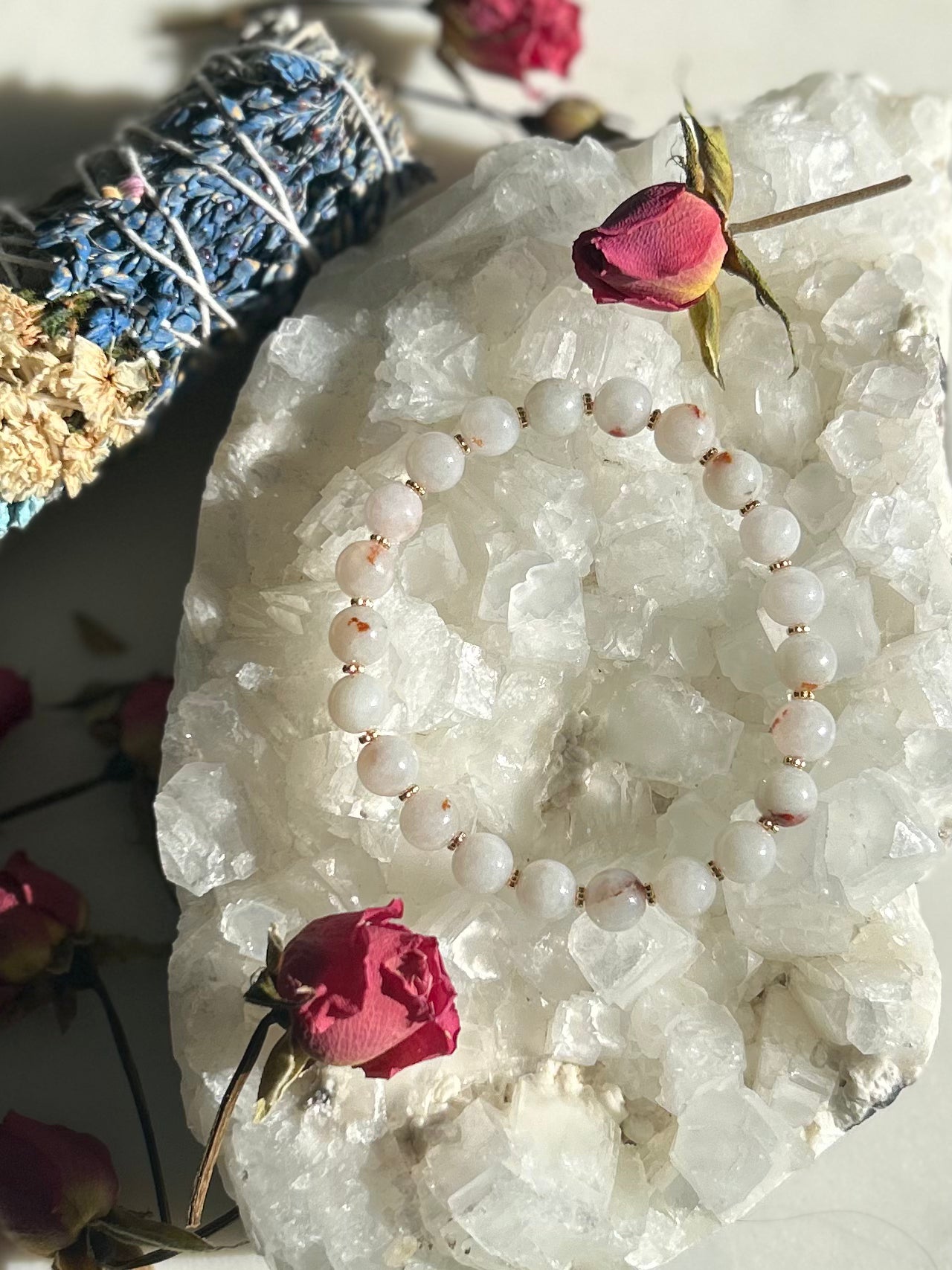White Jade with Sajin Bracelet