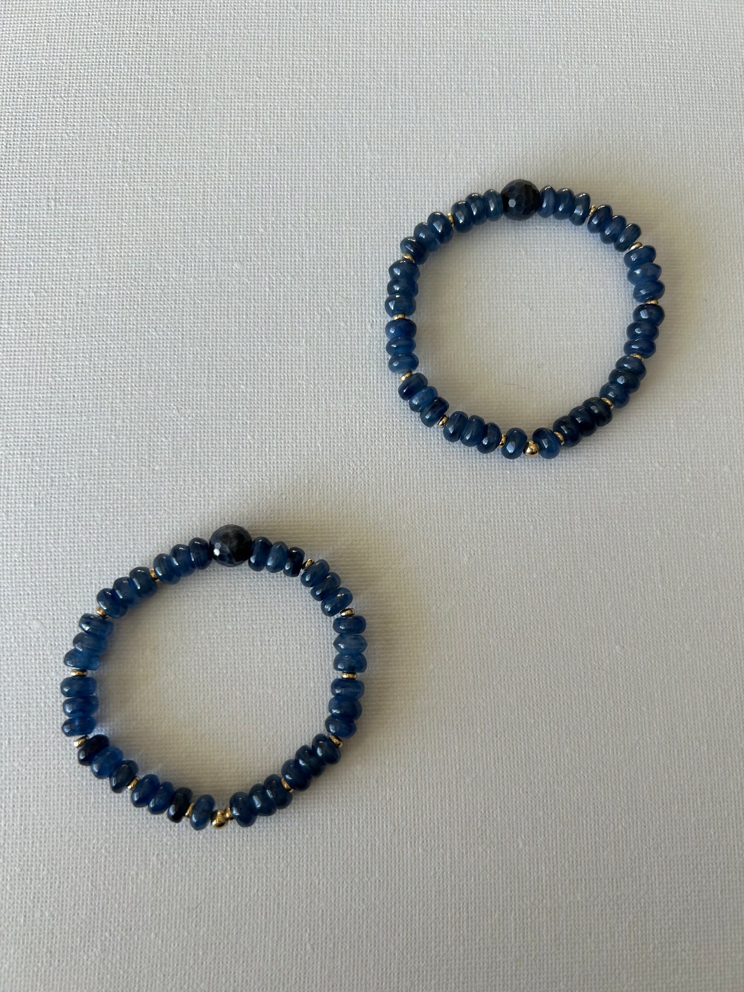 Kyanite, Blue Sapphire bracelet