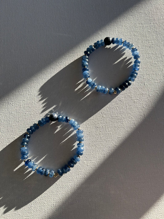 Kyanite, Blue Sapphire bracelet